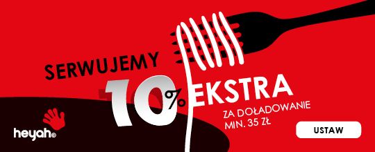10% do doładowania w serwisie www.doladuj.heyah.pl
